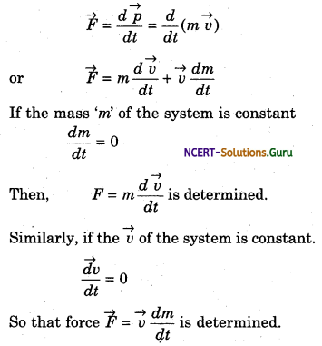 Systems With Variable Mass Physics Notes 1
